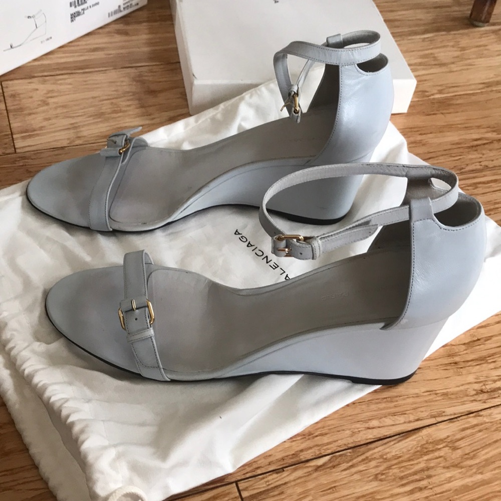 $495 BALENCIAGA wedge sandals WEDDING 37